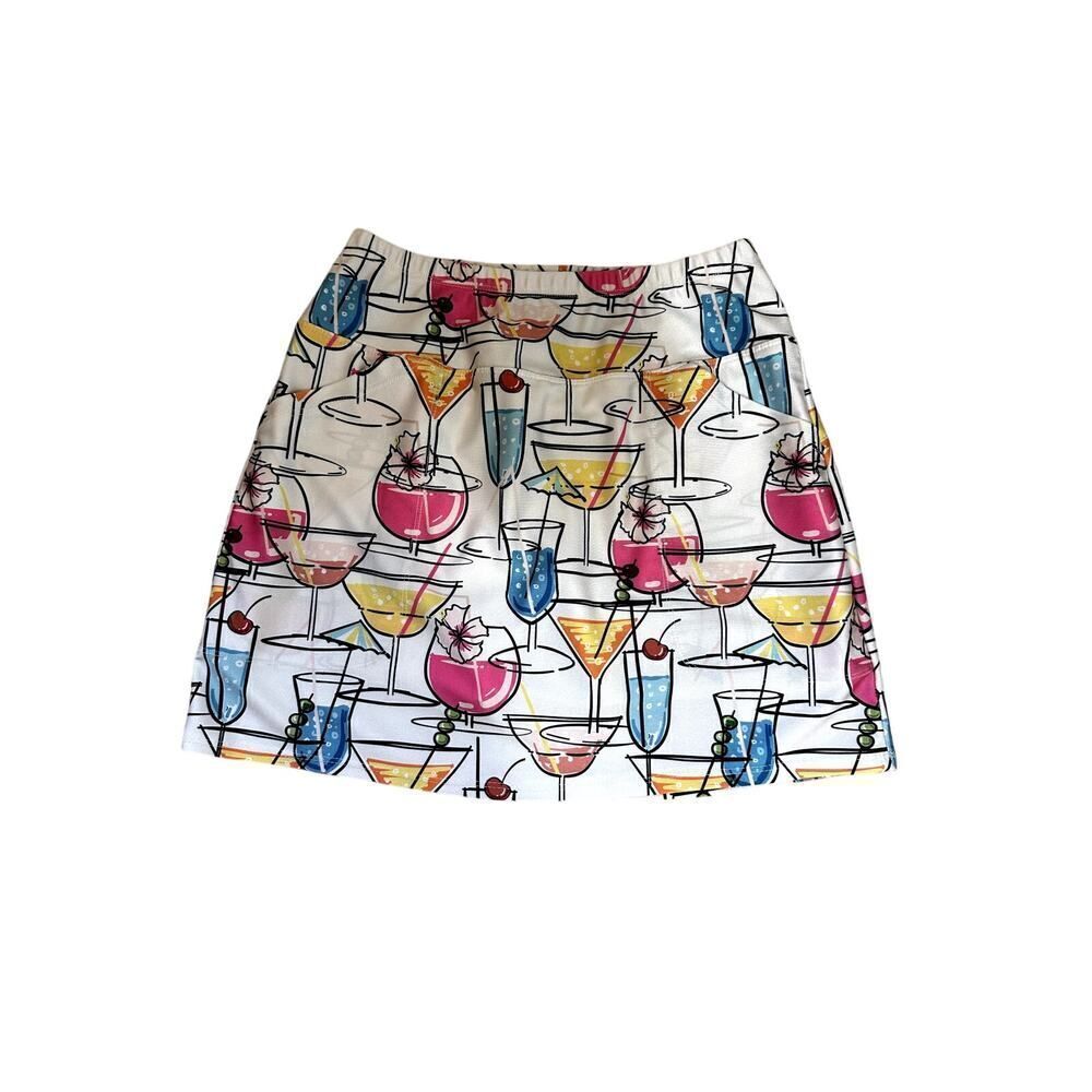 B-SKINZ Women's Cheers Golf/Athletic Skort/Skirt White Size Extra Small